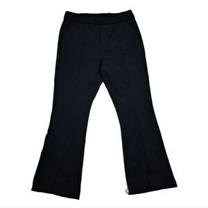 Vega Vesture Pearls Beaded Split Hem Flare Leg Cropped Pants Size 27 Black